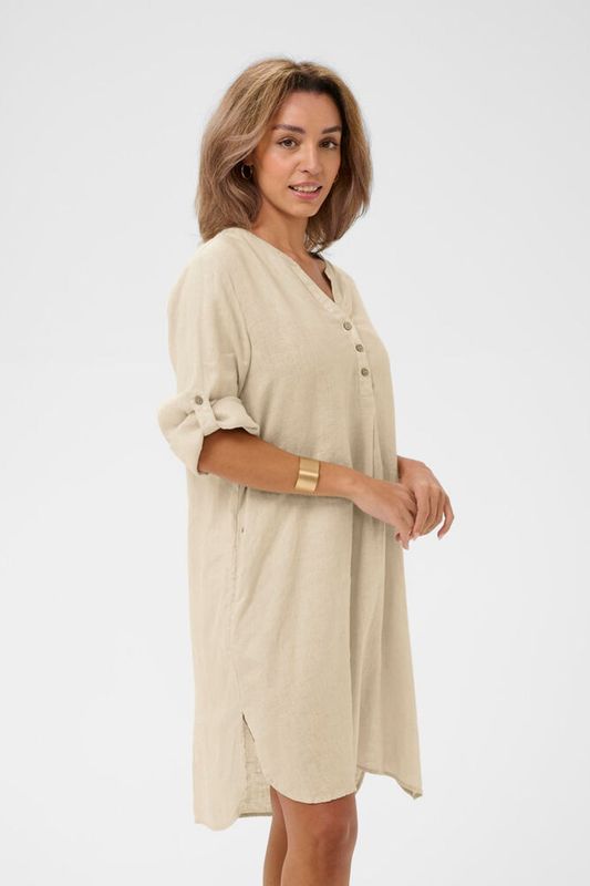 Bellis Caftan Short Dress sand