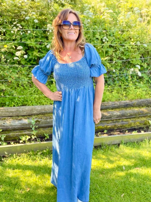 Long smock kjole tencel