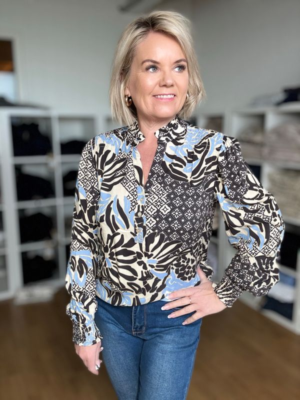 Olette bluse blå