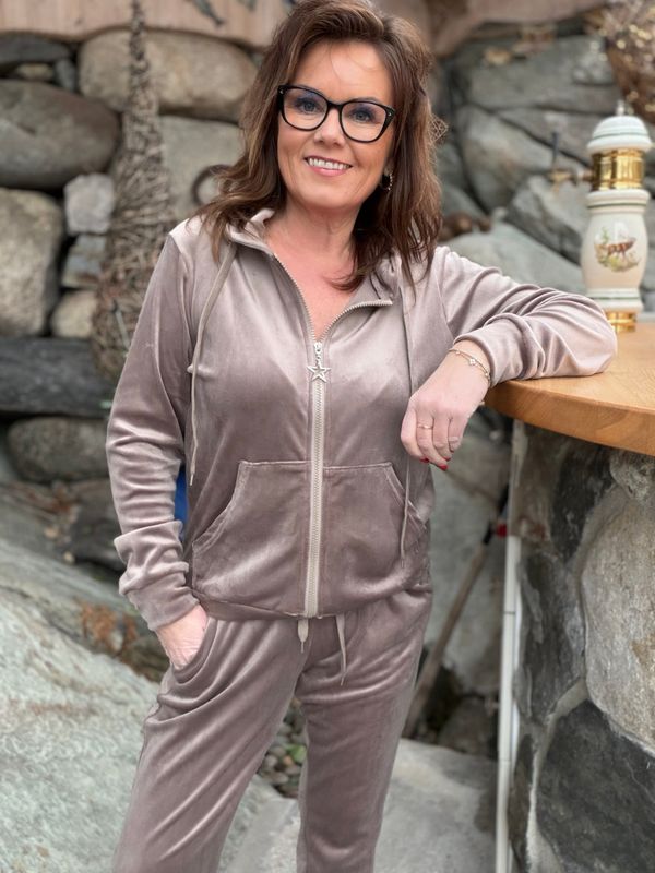 Velourdress med glidelås