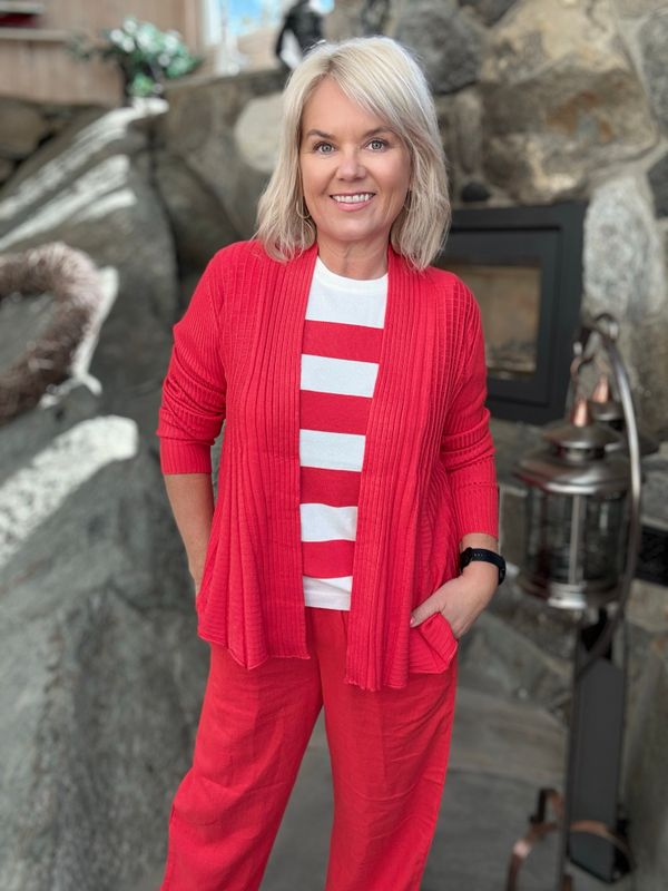 Claudisse cardigan rød