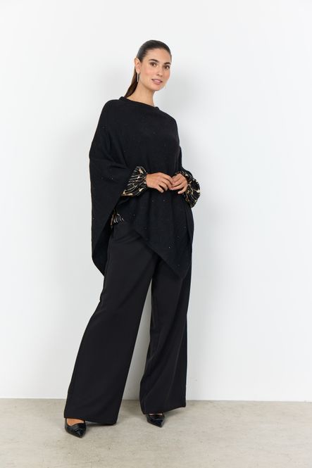 Hovedbilde Poncho med glitter sort