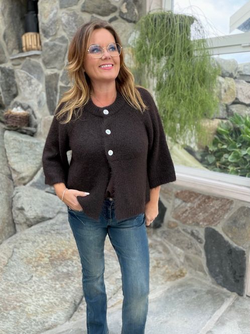 Hovedbilde Lulu Cardigan – Mole Melange 🤎