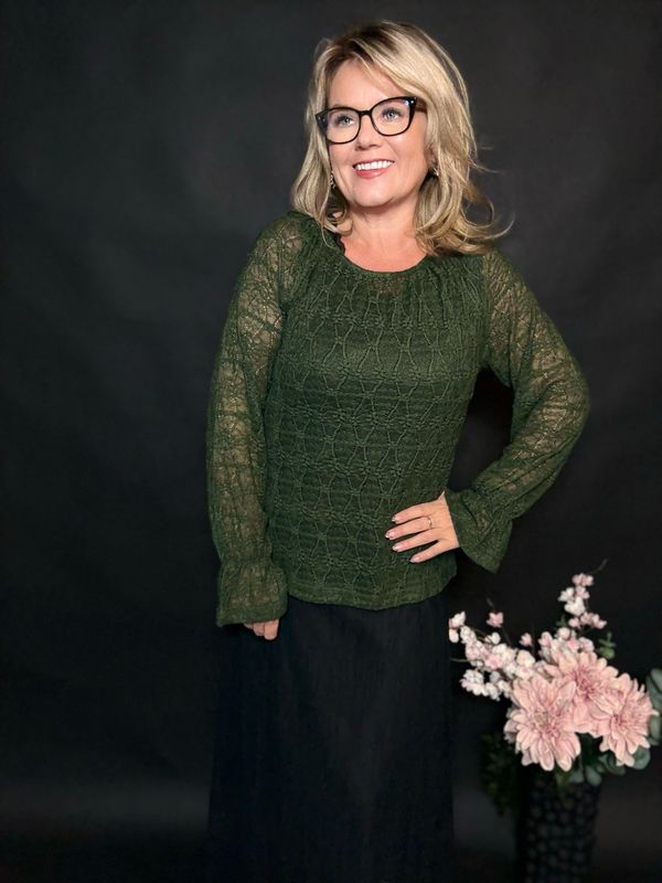 Ibena bluse kombu green