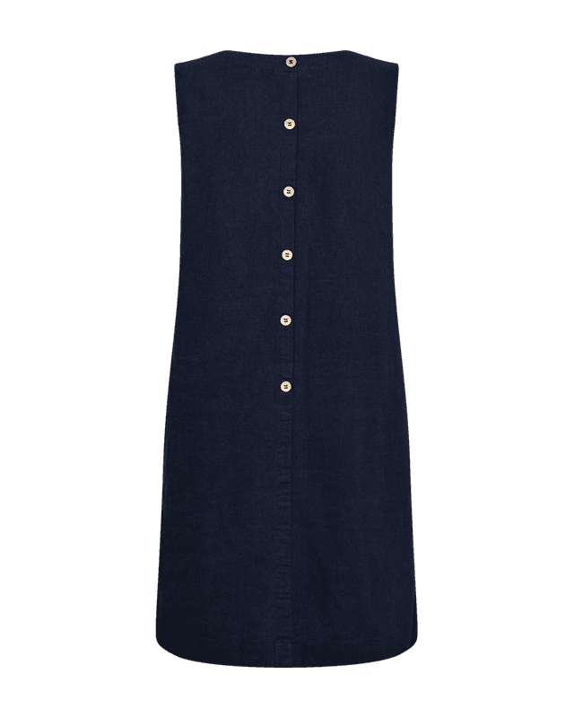 Lava dress  med knapper marine