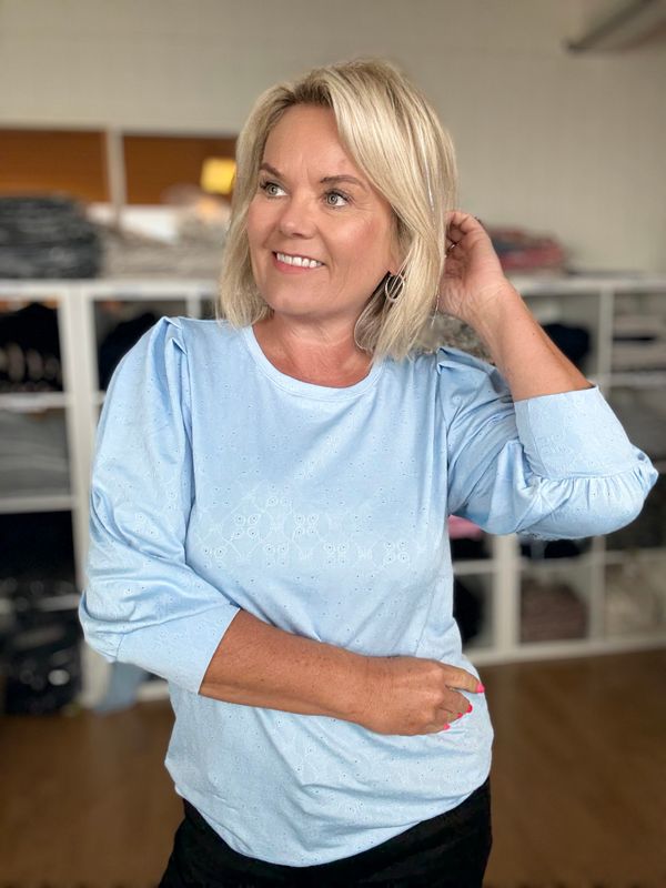 Blond balloon blå