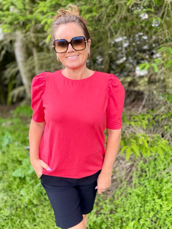 Fenja Tee  puff Rococco red 