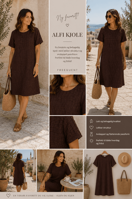 ALFI Kjole – Coffee Bean 