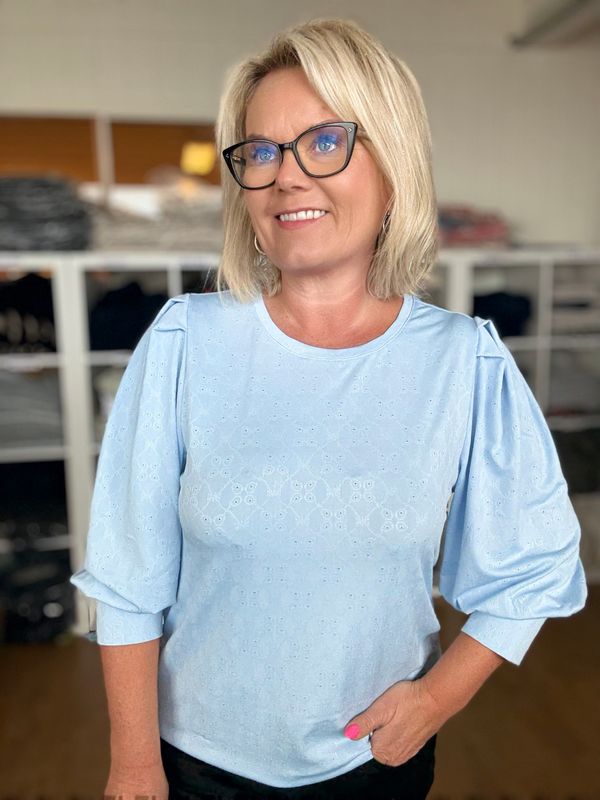 Blond balloon blå