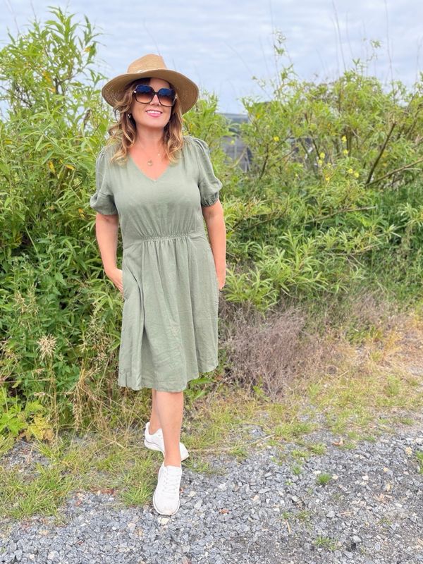 Lava dress Deep lichten green