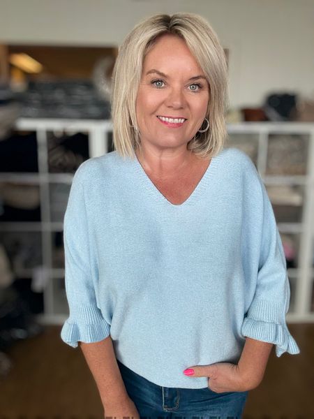 Bilde av Frill basic knit  soft blue