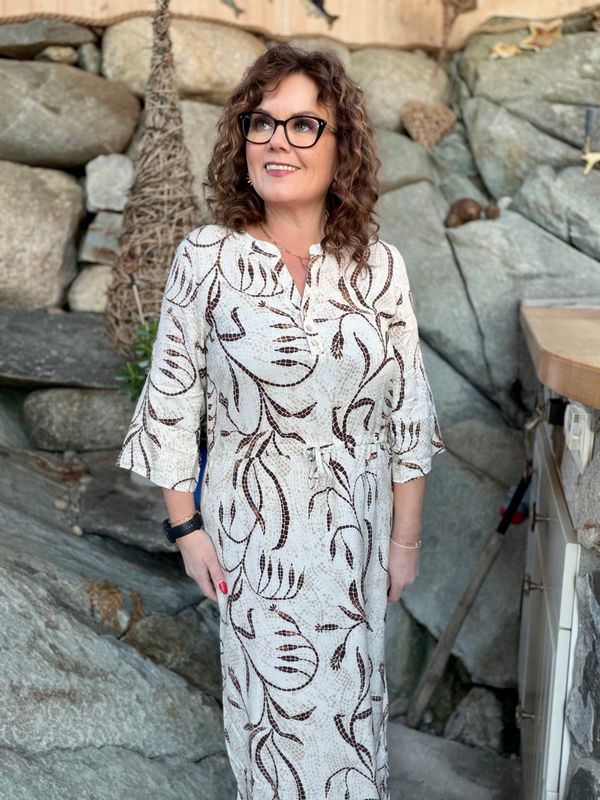 Sabira kjole brun/beige