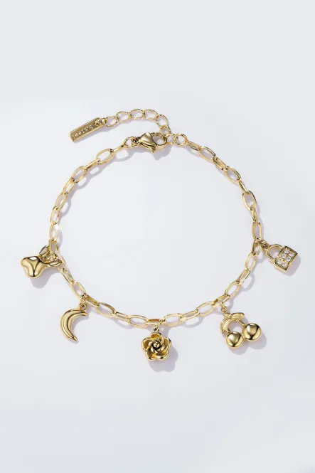 Hovedbilde Gullfarget armbånd i rustfritt stål