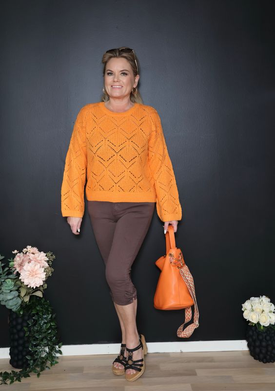 Bow capri brun 
