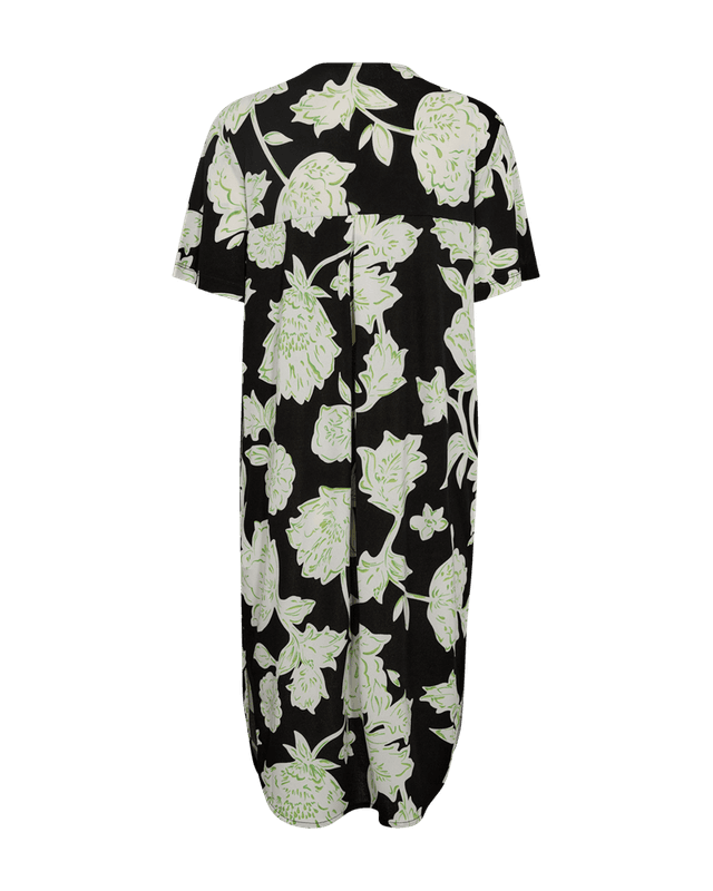 Floi dress Black w. Bud Green