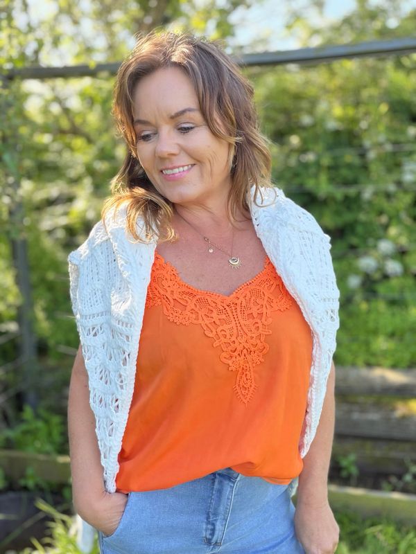 Anna topp orange
