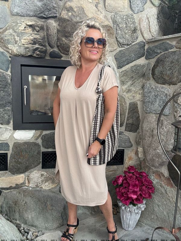 Floi dress taupe