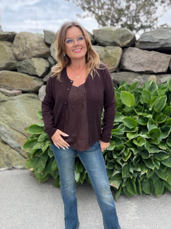 Mela cardigan Brun 