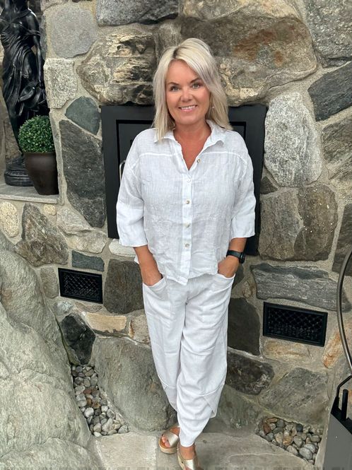 Hovedbilde Lava Pants fra Freequent – Brilliant White