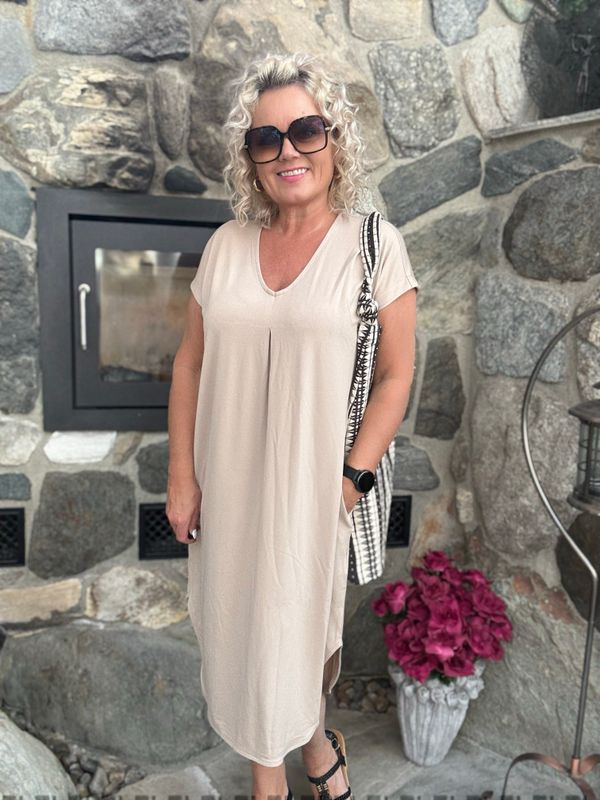 Floi dress taupe