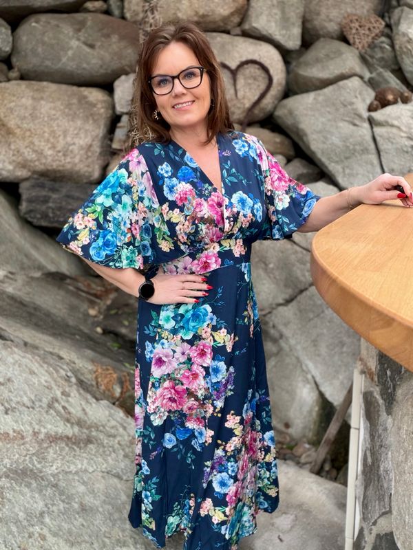Pernille kjole navy