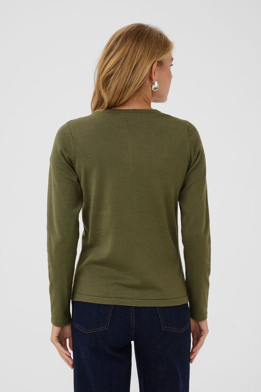 Mila cardigan Four Leaf Clover Melange - Green 