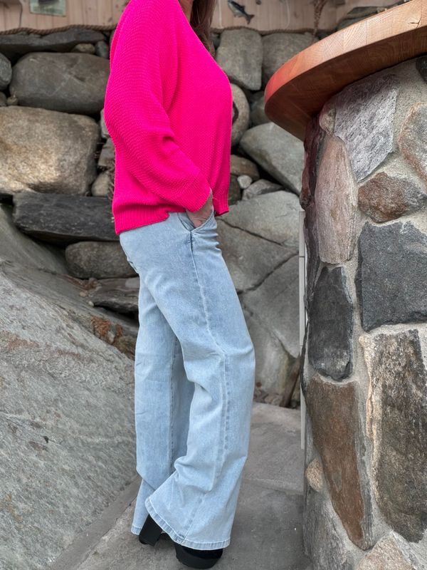 Chino flare jeans lengde 80 lys